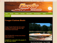 Tablet Screenshot of cougarboats.com